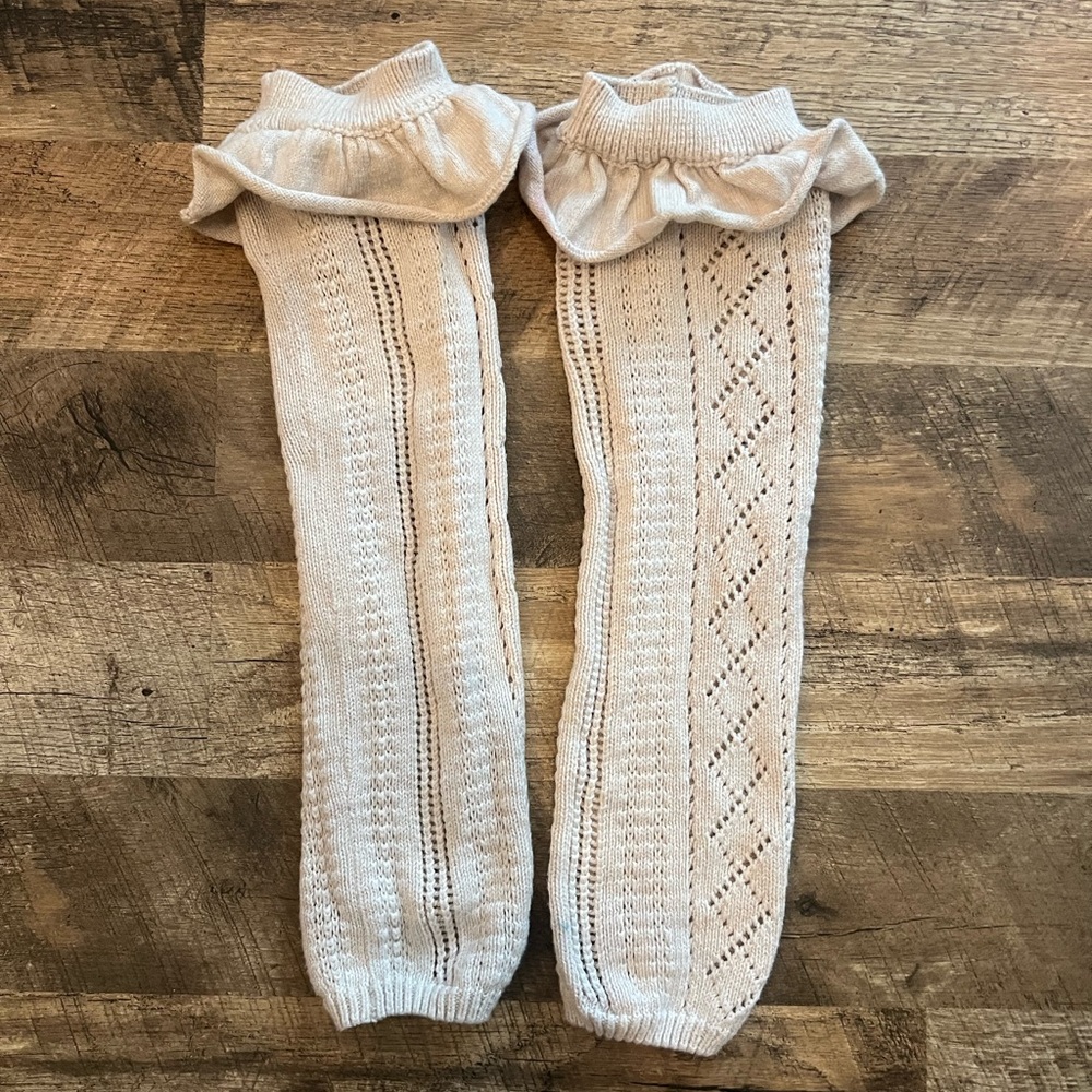 Matilda Jane Beige Knit Leg Warmers